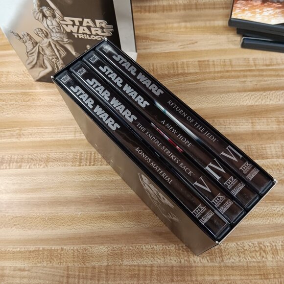 Star Wars Original Trilogy DVD 2004 4 Disc Box Set Widescreen THX Jedi Empire VG - Picture 5 of 7